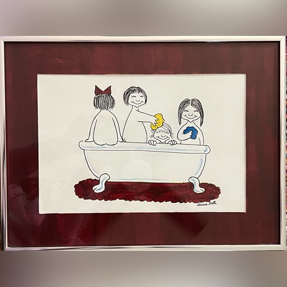 ORIGINAL’s - Laurie Beth - 1990’s “Bathroom Humor” Paintings - Numbered on Back! - Picture 10 of 16